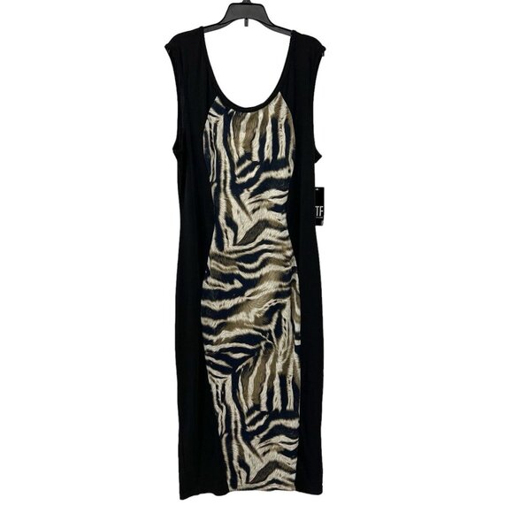 Fashion to Figure NWT Dress 3X Animal Print Sleeveless Bodycon Pullover Size 3X - Picture 8 of 9